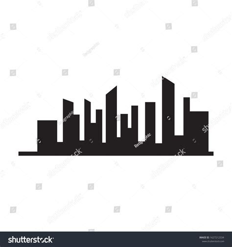 City Skyline Vector Silhouette Illustration Stock Vector (Royalty Free ...