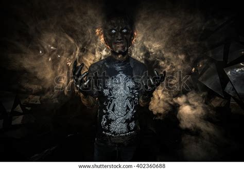 Terrible Monster Charred Face Witch Voodoo Stock Photo 402360688 ...