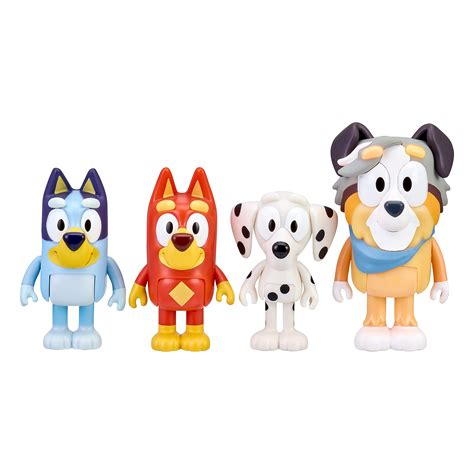 Bluey The Show 4-Pack, Inch Figures, Bluey's Family Bluey, Bingo ...