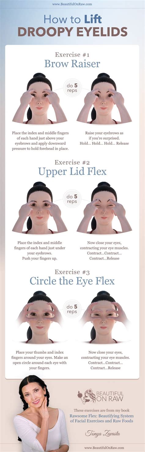 Facial Exercises for droopy eyelids | Face yoga facial exercises, Face ...