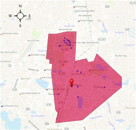 Map of Khon Kaen Metropolitan Authority Source: Reproduced from ...