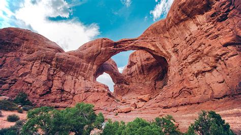 HD wallpaper: Double Arch In National Park In Utah United States ...