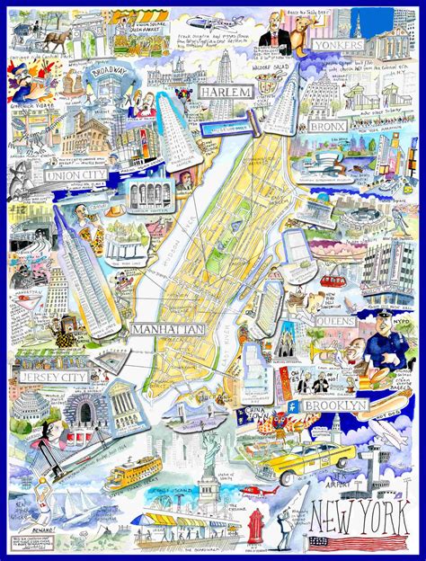 New York City - Illustrated Map Puzzle