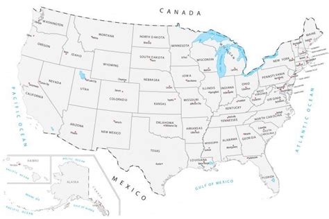 United States Map with Capitals - GIS Geography