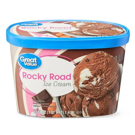 Great Value Rocky Road Ice Cream, 48 oz - Walmart.com - Walmart.com