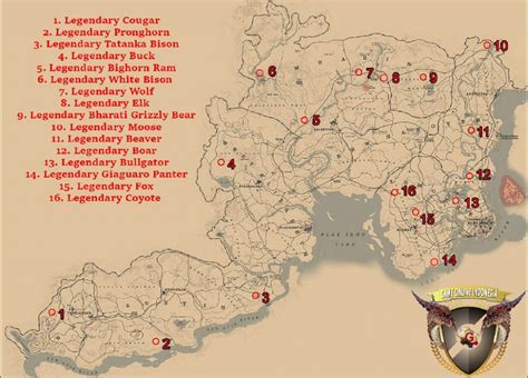 Red Dead Redemption 2 Legendary Animals Map - Maps For You