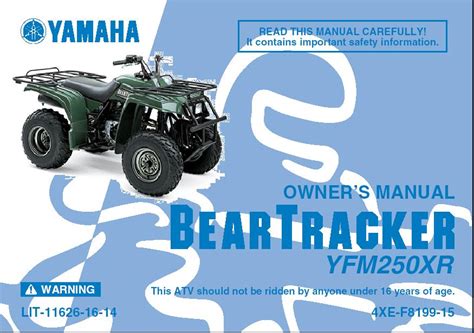 1999-2004 Yamaha BearTracker Bear Tracker 250 Owners Manual, 1999, 2001 ...