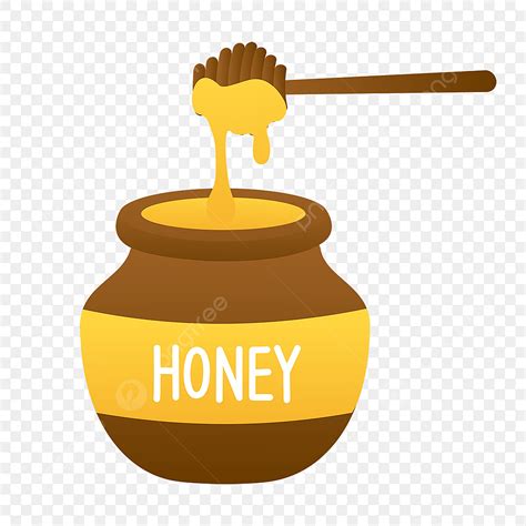 Honey Pot Clipart Hd PNG, Cartoon Honey Clipart Vector Clay Pot Honey ...