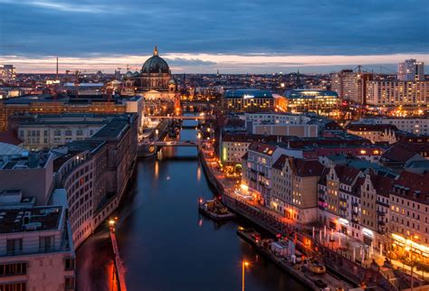 Berlin Skyline from Fischerinsel Skyscraper, Germany