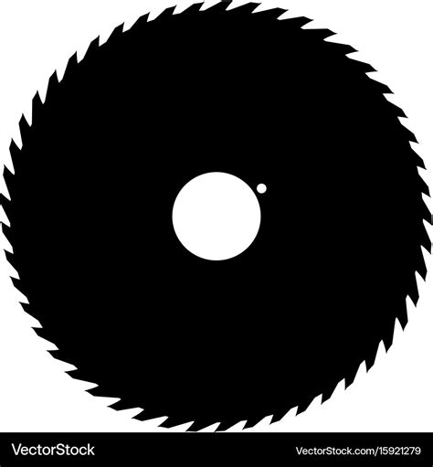 Circular saw blade black color icon Royalty Free Vector