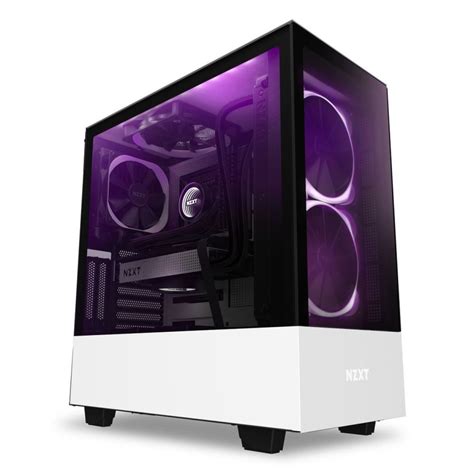 NZXT H510 ELITE MATTE WHITE RGB Lighting Tempered Glass Gaming Case ...