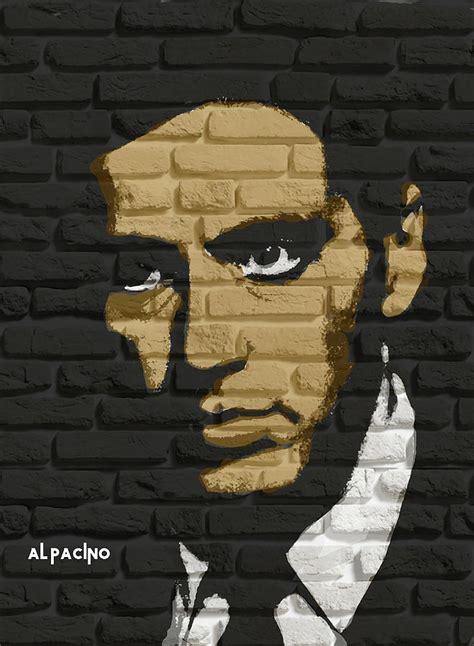 Al Pacino The Godfather Poster red Painting by Ellis Moore - Pixels