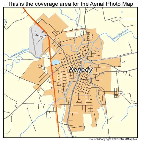 Aerial Photography Map of Kenedy, TX Texas