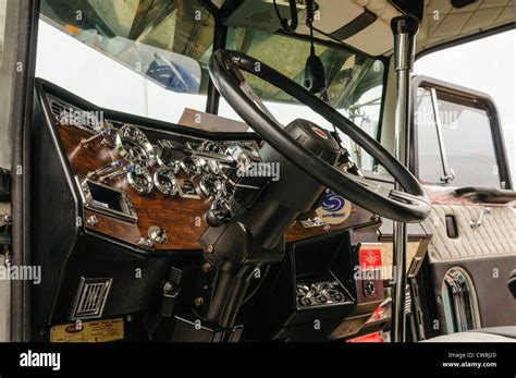 Interior of a Peterbilt American truck Stock Photo - Alamy