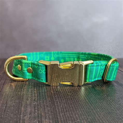 Microchip Dog Collar Green Circuit Board Dog Collar Gift | Etsy