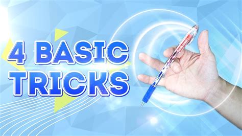 4 Basic TRICKS WITH PEN. Pen Spinning for Beginners. - YouTube