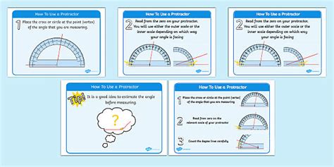 Step-by-Step Protractor Display Posters (teacher made)