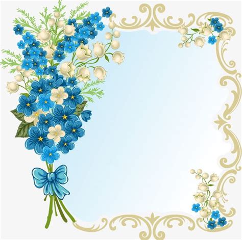 Blue Flower Frame PNG, Clipart, Beautiful, Blue, Blue Clipart, Border ...