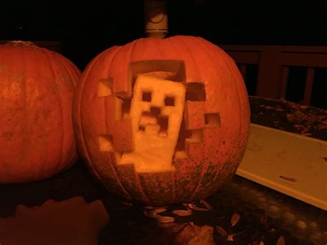 Minecraft creeper pumpkin! | Halloween pumpkin designs, Pumpkin design ...