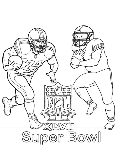 Super Bowl Match - Coloring Pages