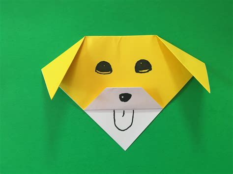 How to make an origami paper dog with open mouth Step by step instruction