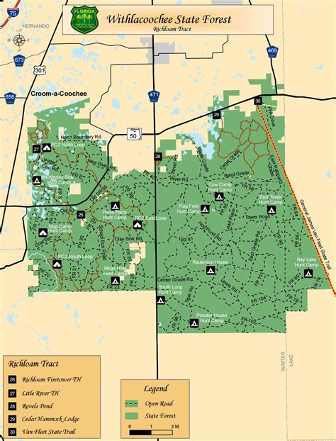 Richloam Tract - Withlacoochee State Forest | Hiking trail maps, State ...