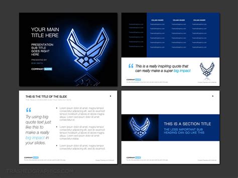 Air Force PowerPoint template designs – TrashedGraphics