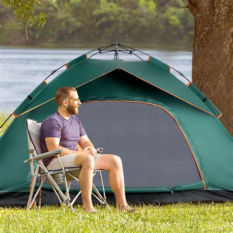 4 Person Camping Tent, GVDV Instant Easy Pop up Tents for Camping, 110 ...