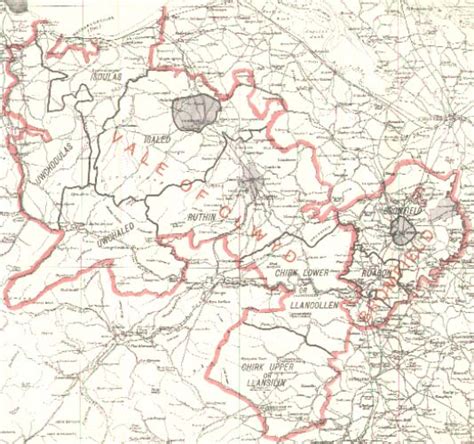 Map of Denbighshire