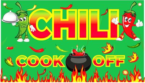 Amazon.com: Chili Cook Off Decorations Banner, 41x24 Inch Fabric Chili ...