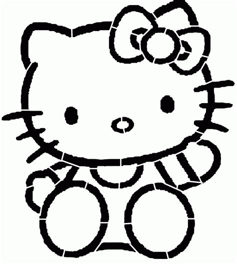 Hello Kitty Stencil Printable - Coloring Home