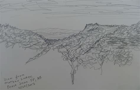 View from Mather Lodge Drawing by Joel Deutsch - Fine Art America