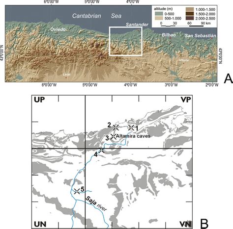 Location of the studied area. A Cantabrian Mountains (northern Spain) B ...