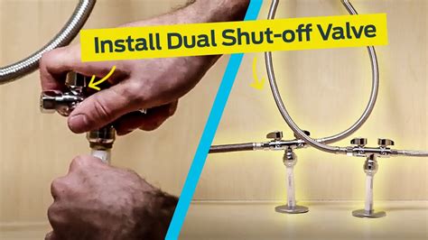 How to Install a SharkBite Dual Outlet Shut-off Valve - YouTube