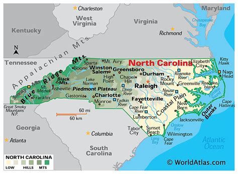 North Carolina Maps & Facts - World Atlas