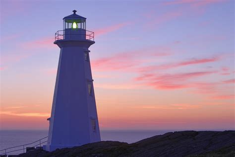 Cape Spear Lighthouse At Dawn Cape Spear National Historic Site Avalon ...