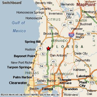 Shady Hills, Florida Area Map & More