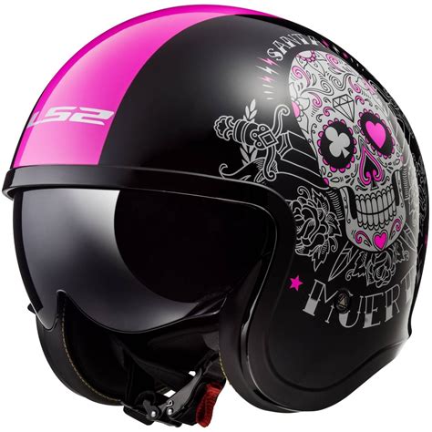 LS2 Womens OF599 Spitfire Muerte Helmet - Open Face - Motorcycle ...