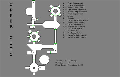 Star Wars: Knights of the Old Republic Taris Upper City Map (PNG) v1.0 ...