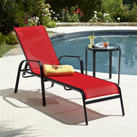 Essential Garden Bartlett Solid Stacking Lounge- Red - Outdoor Living ...