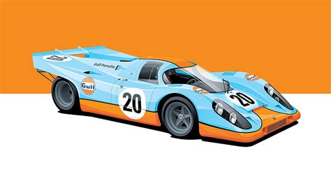 HD wallpaper: Porsche 917k, race cars, poster, Le Mans, gulf ...