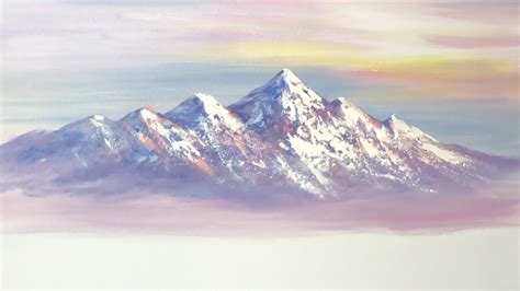 simple snowy mountain painting - Blythe Crittenden