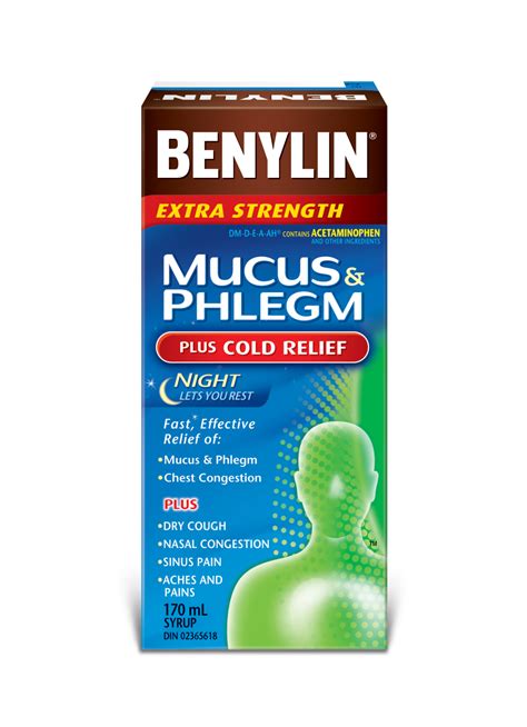 MUCUS & PHLEGM PLUS COLD RELIEF NIGHT Syrup | BENYLIN® Canada