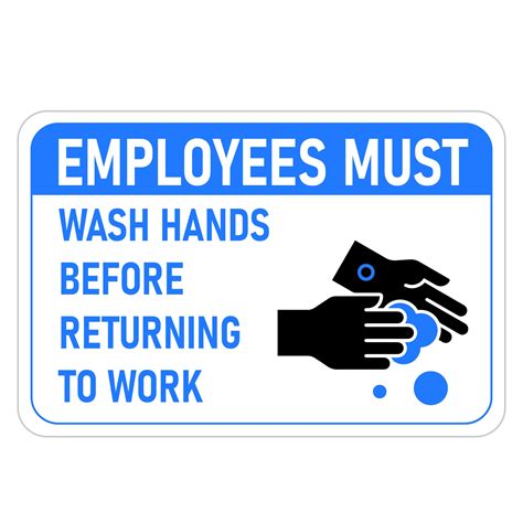 Employees Must Wash Hands Sign Printable