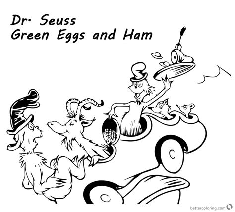 Dr Seuss Green eggs and Ham Coloring Pages Could not with Goat - Free ...