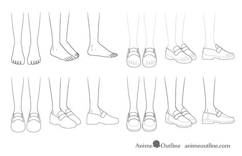 How to Draw Anime Shoes Step by Step - AnimeOutline