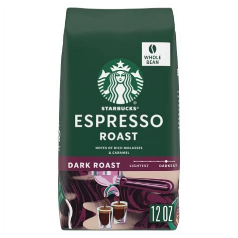 Starbucks® Espresso Roast Dark Roast Whole Bean Coffee, 12 oz - King ...