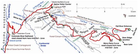 Estes Park Hiking Trails Map - ToursMaps.com