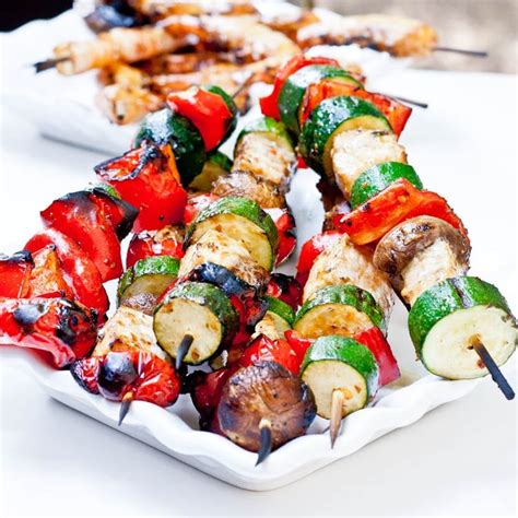 Swordfish Kabobs with Mushroom and Vegetables {Dairy Free, Gluten Free}