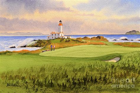 Turnberry Golf Course Scotland 9th Green Painting by Bill Holkham - Pixels